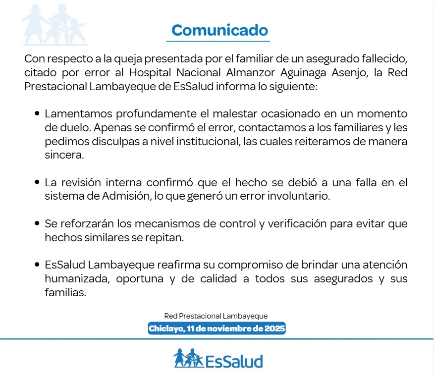 Comunicado de EsSalud