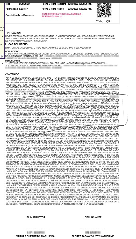 Fiscal denuncia a efectivos