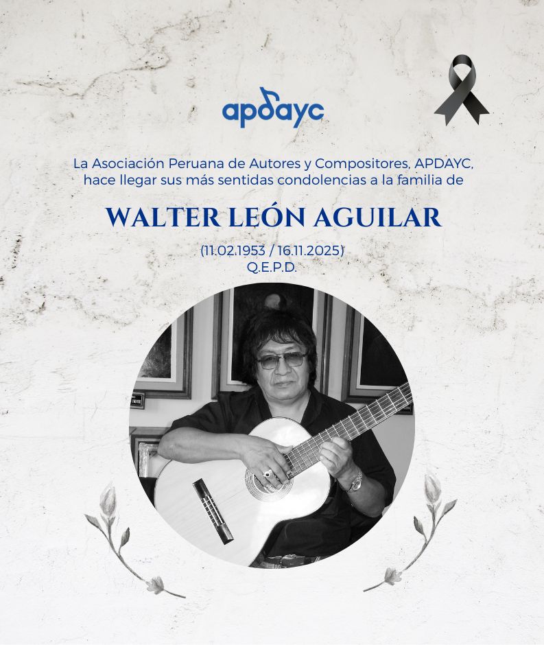 APDAYC comunicó el fallecimiento de Walter León.