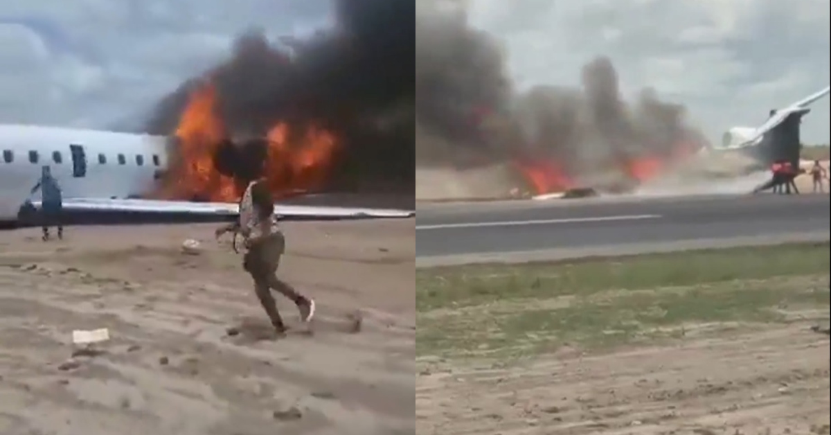 Avión de ministro se estrella tras mal ATERRIZAJE: Despiste provocó incendio de la aeronave