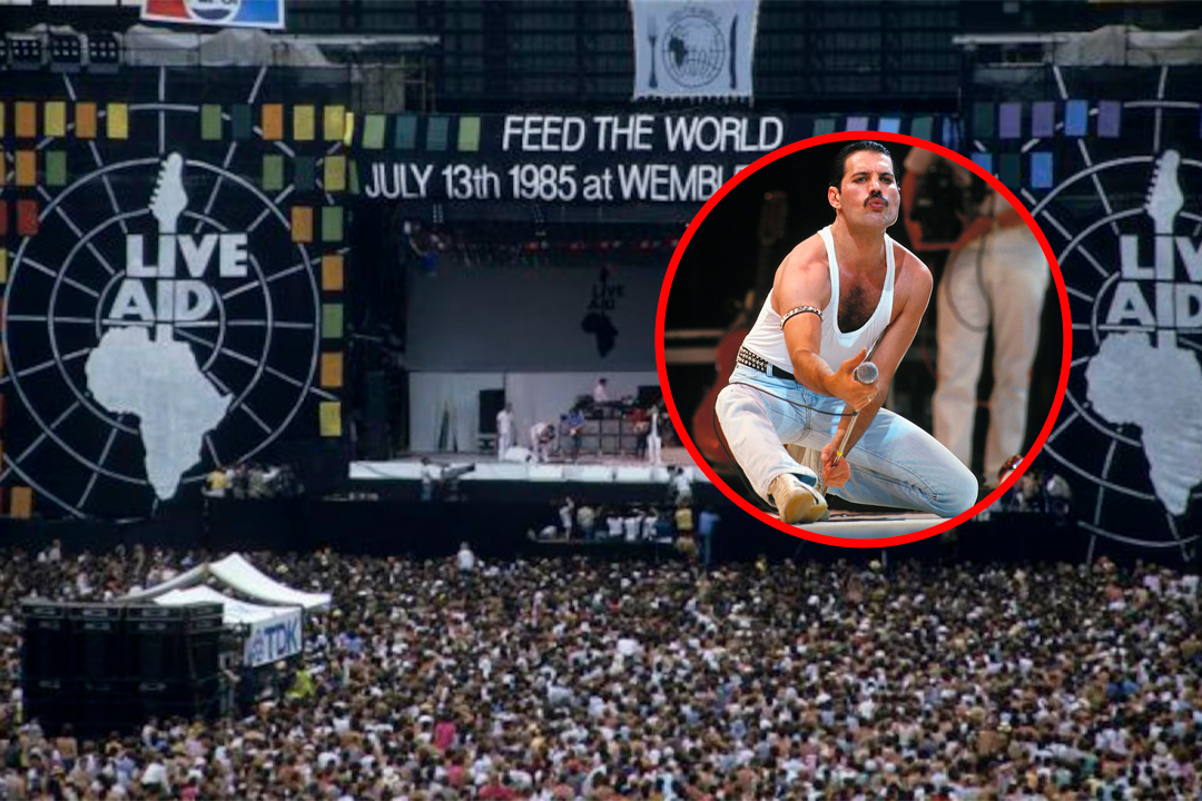 Live Aid, considerado uno de los mejores conciertos de ayuda benfica de la historia.