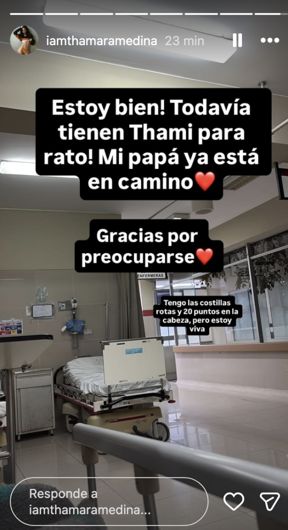 Thamara Medina, hermana de Alejandra Baigorria, reaparece tras accidente con inesperado mensaje