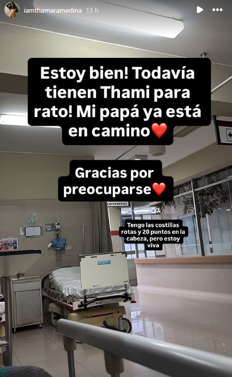 Thamara Medina informa sobre su salud