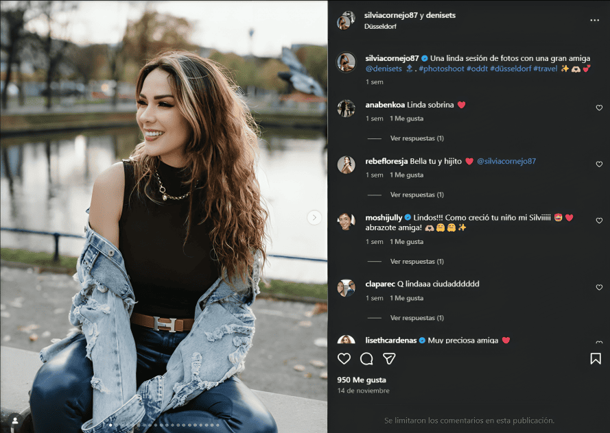 Silvia Cornejo limit los comentarios en su Instagram