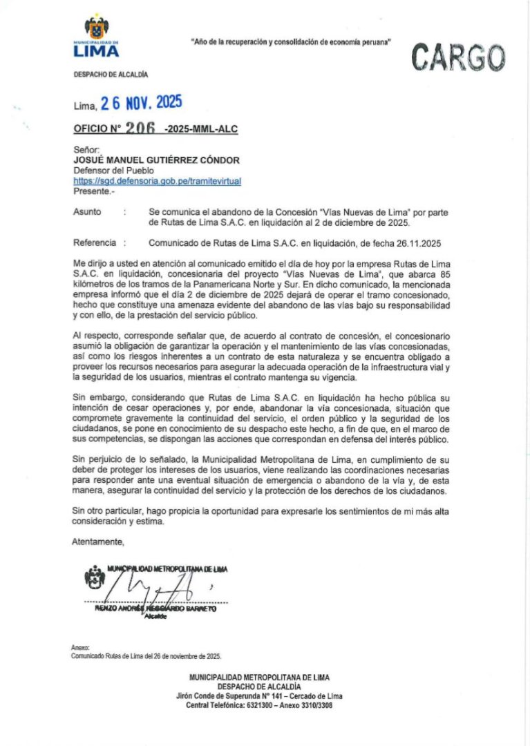 Comunicado MuniLima