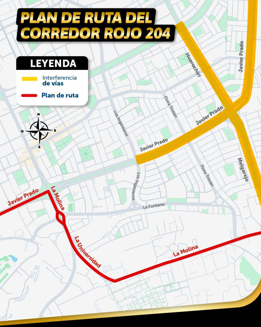 Ruta del Corredor 204