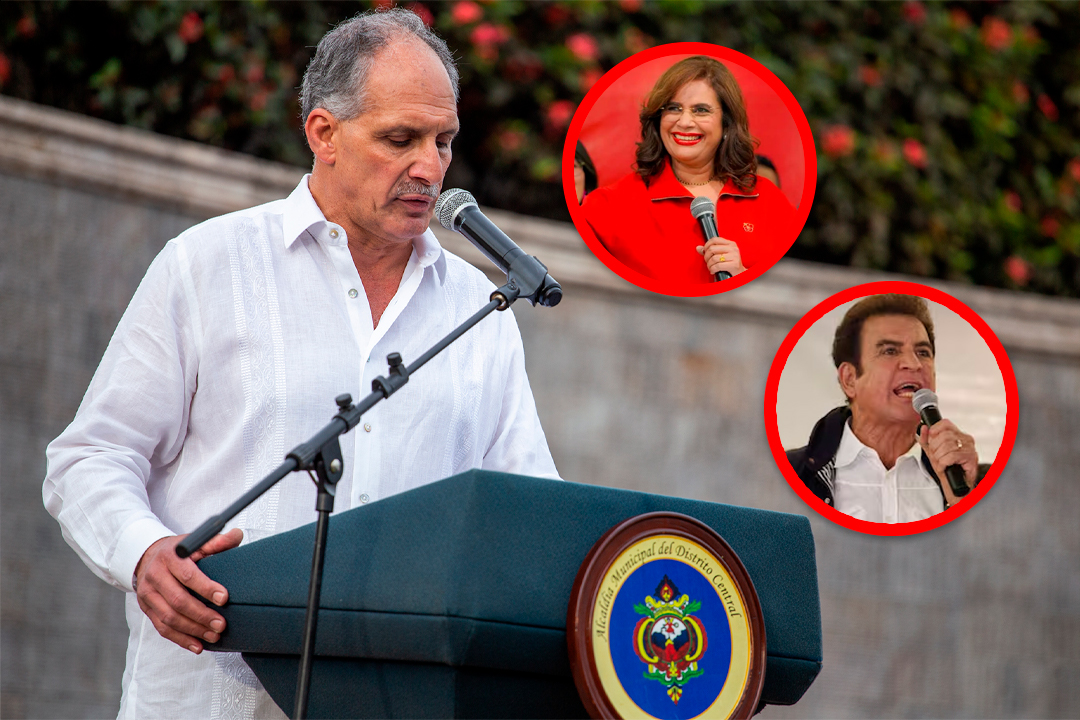 Juan Orlando Hernndez se enfrenta contra Rixi Moncada y Salvador Nasralla.