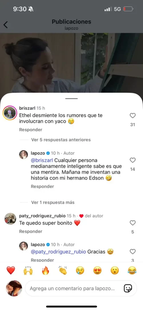 Rumores entre Ethel Pozo y Yaco Eskenazi