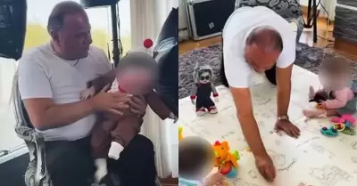 Mauricio Diez Canseco se mostr feliz tras celebrar Halloween con sus mellizos.