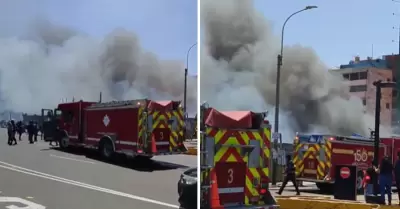 Incendio cerca a Plaza Grau