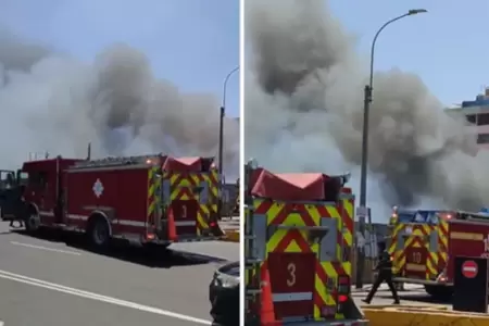 Incendio cerca a Plaza Grau