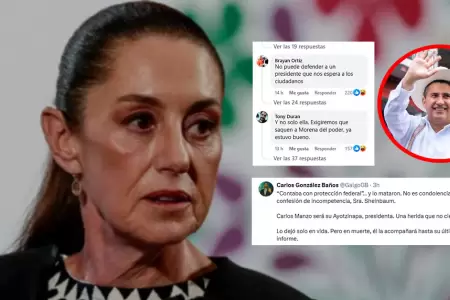 Reclamos en contra de Claudia Sheinbaum.