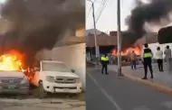 Dos vehículos de la PNP de Chimbote ardieron en fuego: Fiscalía investiga si incendio fue provocado