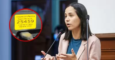 Congresista Bazn presenta oficio por uso de cmara ante JNE