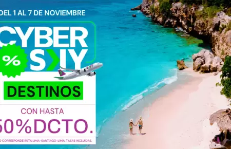 Cyber SKY ofrece vuelos con hasta 50% dcto.