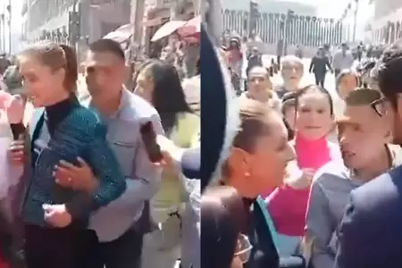 Claudia Sheinbaum sufri tocamientos en pblico.