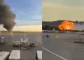 Accidente areo en EE.UU.: Se estrella avin de carga en el aeropuerto de Louisville y ocasiona enorme incendio