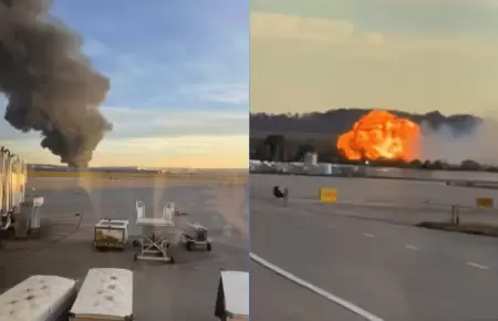 Un avin de carga se estrell en el aeropuerto de Louisville en EE.UU.