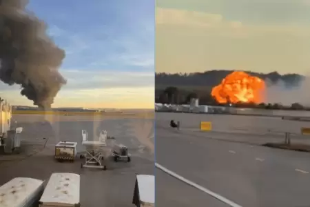 Un avin de carga se estrell en el aeropuerto de Louisville en EE.UU.