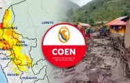 COEN: 25 provincias en riesgo extremo de activacin de quebradas por lluvias intensas y deslizamientos