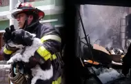 Heroico rescate: Serenos de La Victoria y bomberos salvan a perrito 'Oreo' y a familia de voraz incendio