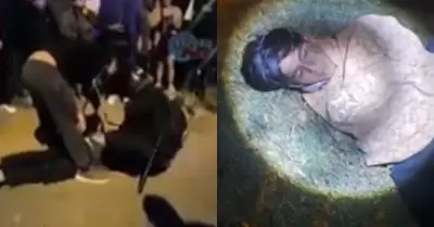 Agente de seguridad se enfrent solo a 4 delincuentes en Los Olivos.