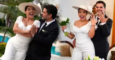 Natalia Salas y Sergio Coloma se casaron.