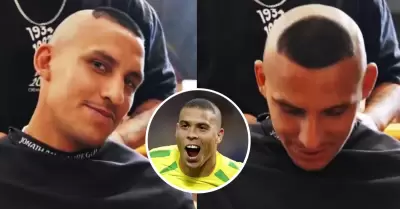 Alex Valera cumpli promesa y emul mtico look del fenmeno Ronaldo.