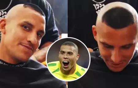 Alex Valera cumpli promesa y emul mtico look del fenmeno Ronaldo.