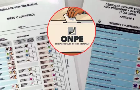ONPE presentar nueva cdula de votacin este mircoles 24 de diciembre.