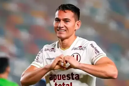 Jairo Vlez celebrando un gol con la 'U'.