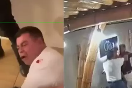 Fiscal y abogado protagonizan brutal pelea a botellazos en Casma