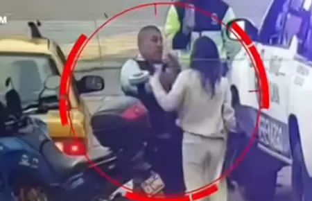 Mujer agrade a taxista y serenos en La Molina.