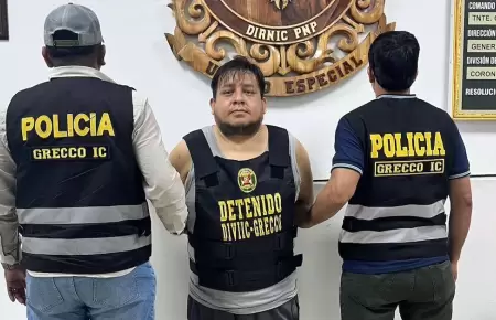 Detienen a presunto cabecilla de organizacin criminal en Chincha.