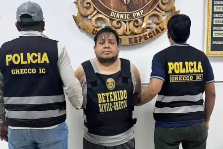 Detienen a presunto cabecilla de organizacin criminal en Chincha.