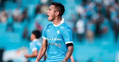 Martn Tvara celebrando su gol ante Cienciano.