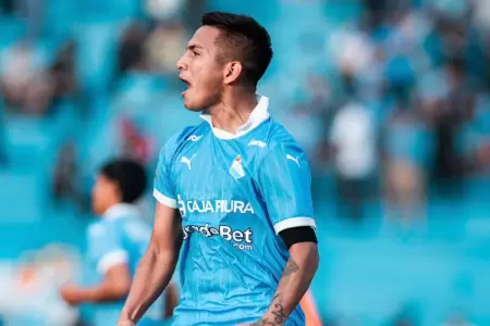Martn Tvara celebrando su gol ante Cienciano.