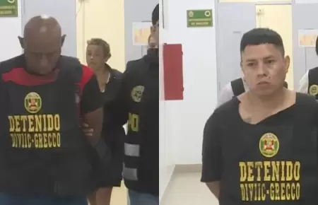 Presuntos miembros de 'Los Temibles de Dulanto'.