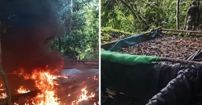 Destruyen laboratorios de maceracin de hoja de coca en Ucayali