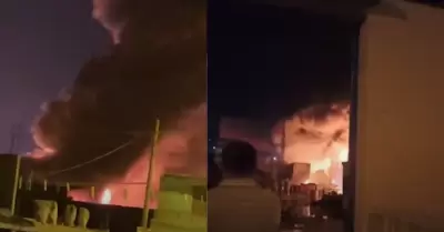 Fuerte incendio en La Florida de Cajamarquilla moviliza 19 unidades de bomberos
