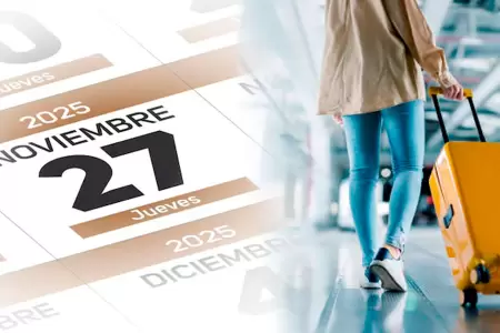 Feriado no laborable 27 de noviembre.