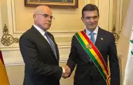 Premier Ernesto lvarez particip en la transmisin de mando del presidente de Bolivia, Rodrigo Paz