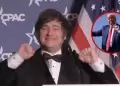 Javier Milei baila al ritmo de "YMCA" emulando estilo de Donald Trump durante conferencia empresarial