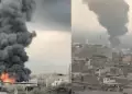 Voraz incendio se registra en San Juan de Lurigancho: Ms de 10 unidades de bomberos atienden la emergencia