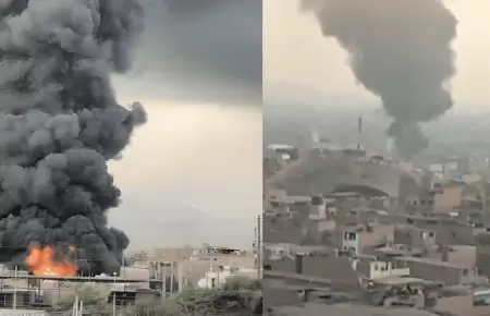 Voraz incendio se registra en San Juan de Lurigancho