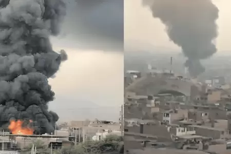 Voraz incendio se registra en San Juan de Lurigancho