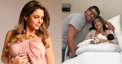 Periodista Alexandra Hrler dio a luz a su primer beb.