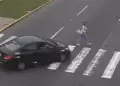 San Isidro: Auto atropella violentamente a joven que intentaba cruzar la avenida Javier Prado