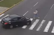 San Isidro: Auto atropella violentamente a joven que intentaba cruzar la avenida Javier Prado