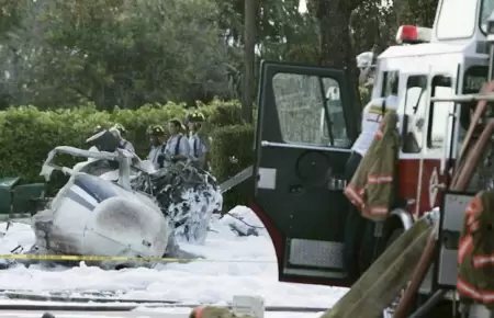 Restos del avin estrellado en Florida.